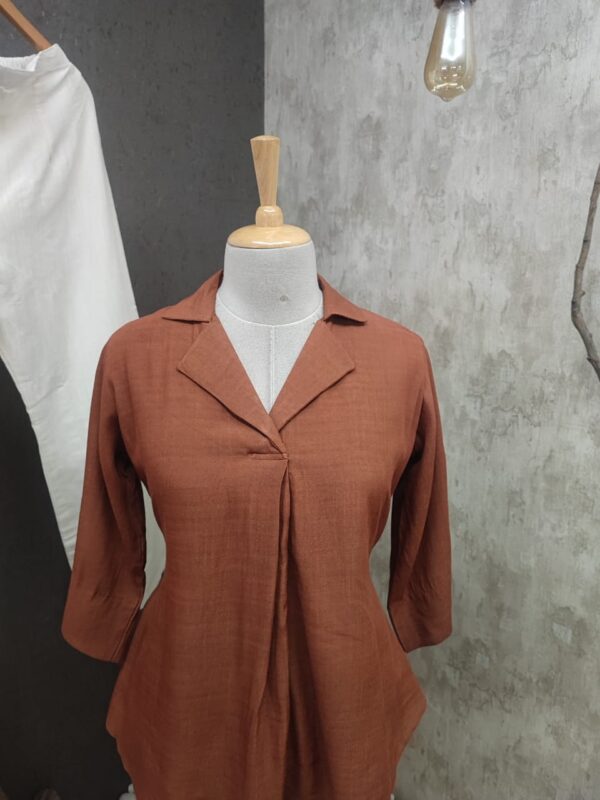 Short kurti with beautiful coat style pattern | Jenrobe - Image 2