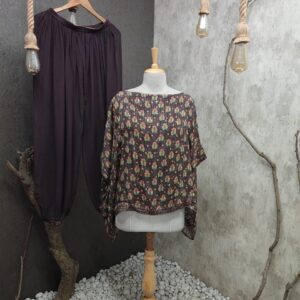 pure printed kaftan style top | Jenrobe