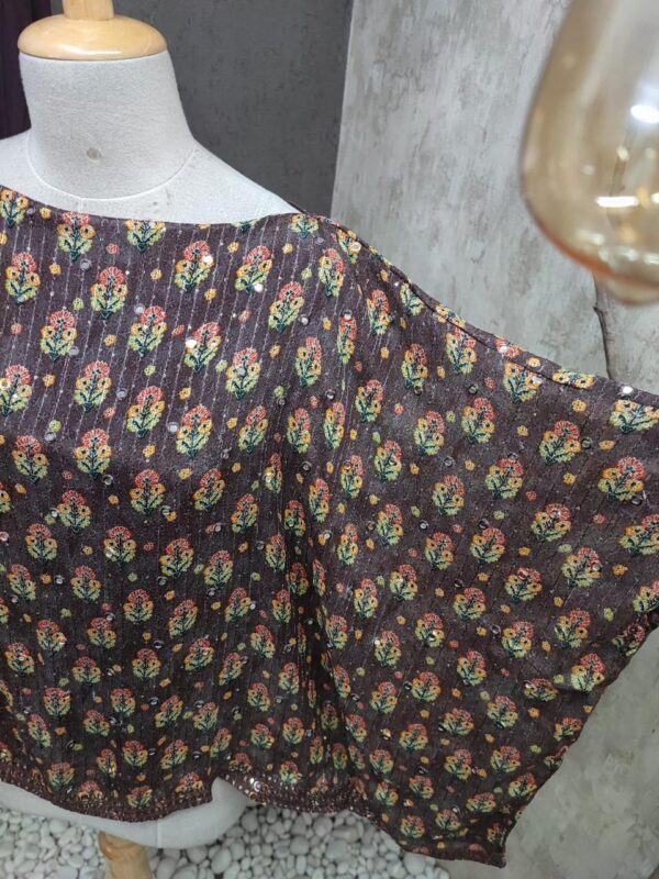 pure printed kaftan style top | Jenrobe - Image 2