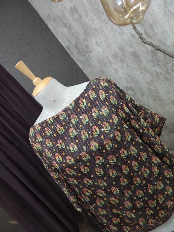 pure printed kaftan style top | Jenrobe - Image 3