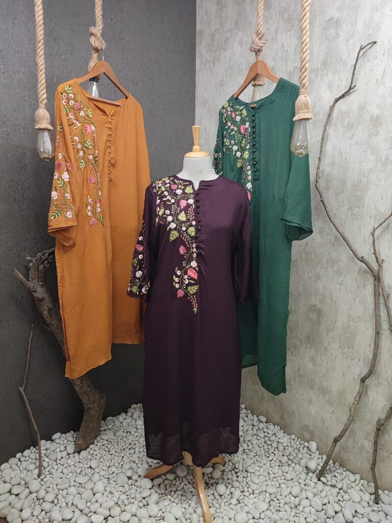 Viscose Crepe Long Kurti | Jenrobe