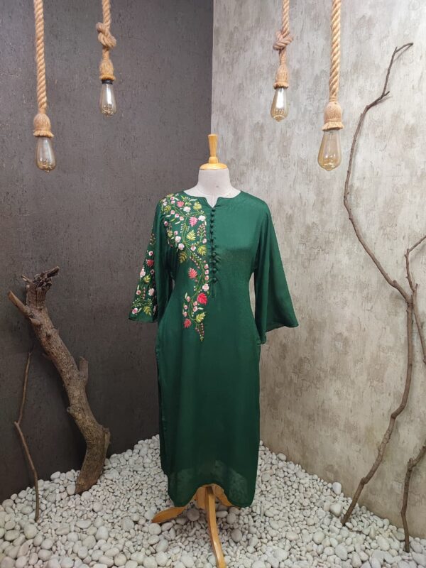 Viscose Crepe Long Kurti | Jenrobe - Image 6
