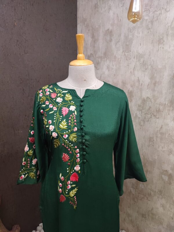 Viscose Crepe Long Kurti | Jenrobe - Image 4