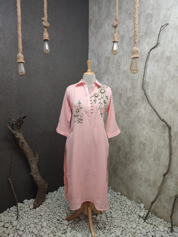 Pure Cotton Crush Straight Cut Kurti | Jenrobe - Image 5