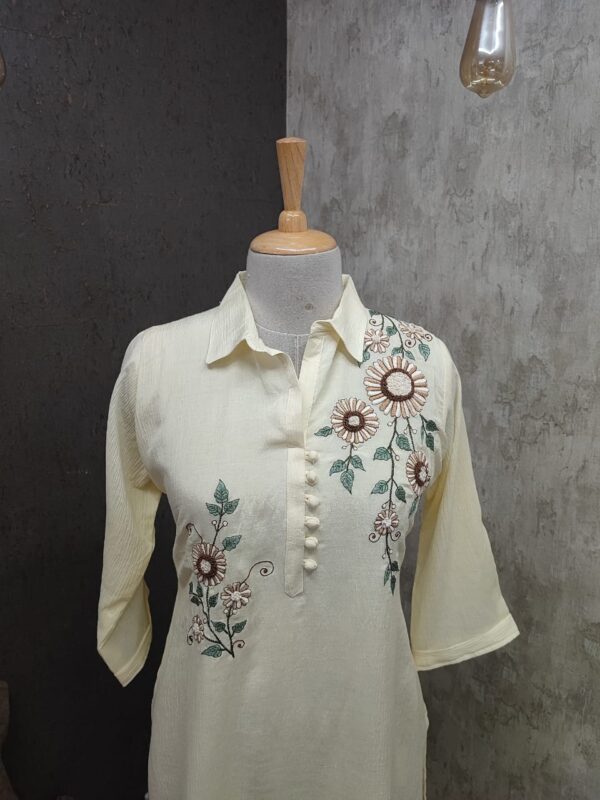 Pure Cotton Crush Straight Cut Kurti | Jenrobe - Image 4