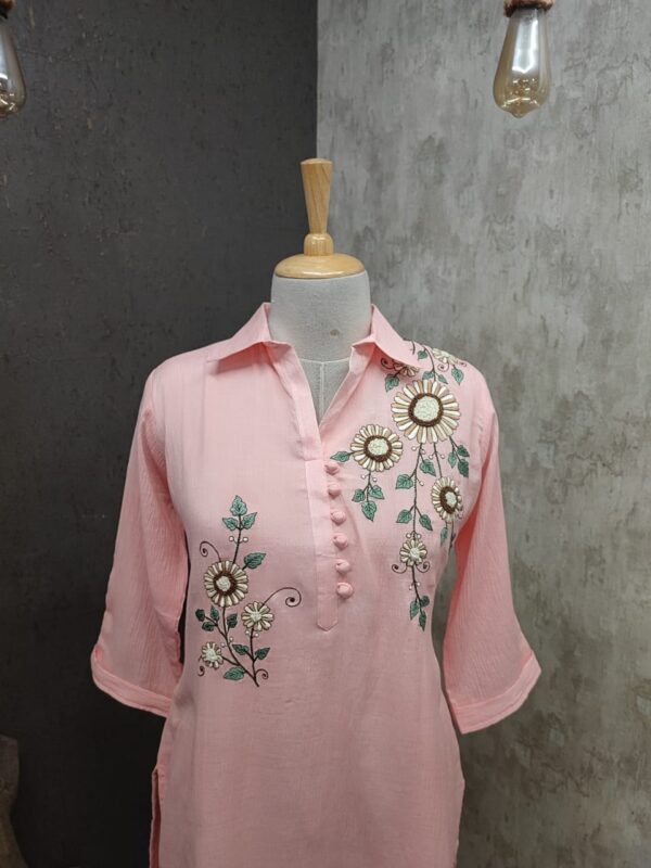 Pure Cotton Crush Straight Cut Kurti | Jenrobe - Image 6