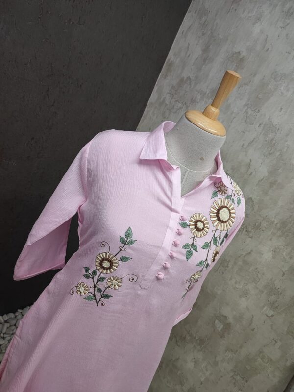 Pure Cotton Crush Straight Cut Kurti | Jenrobe - Image 8