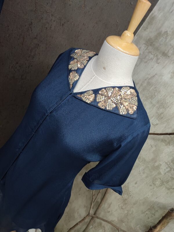 Pure Chinnon Indo-western 2 piece Set | Jenrobe - Image 7